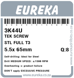3K44 - Tek Screw Steel Full -3K44_Label_T